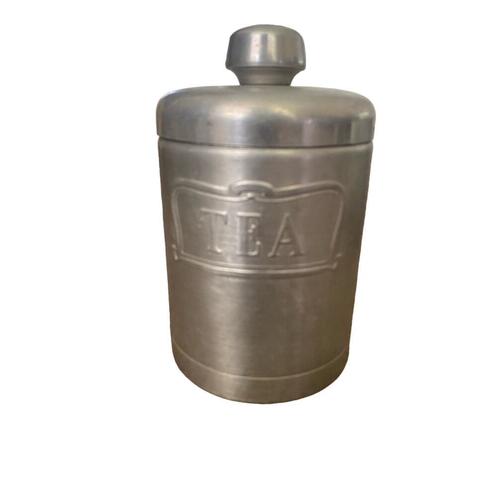 Austen Heller Hostess-Ware aluminum tea canister
